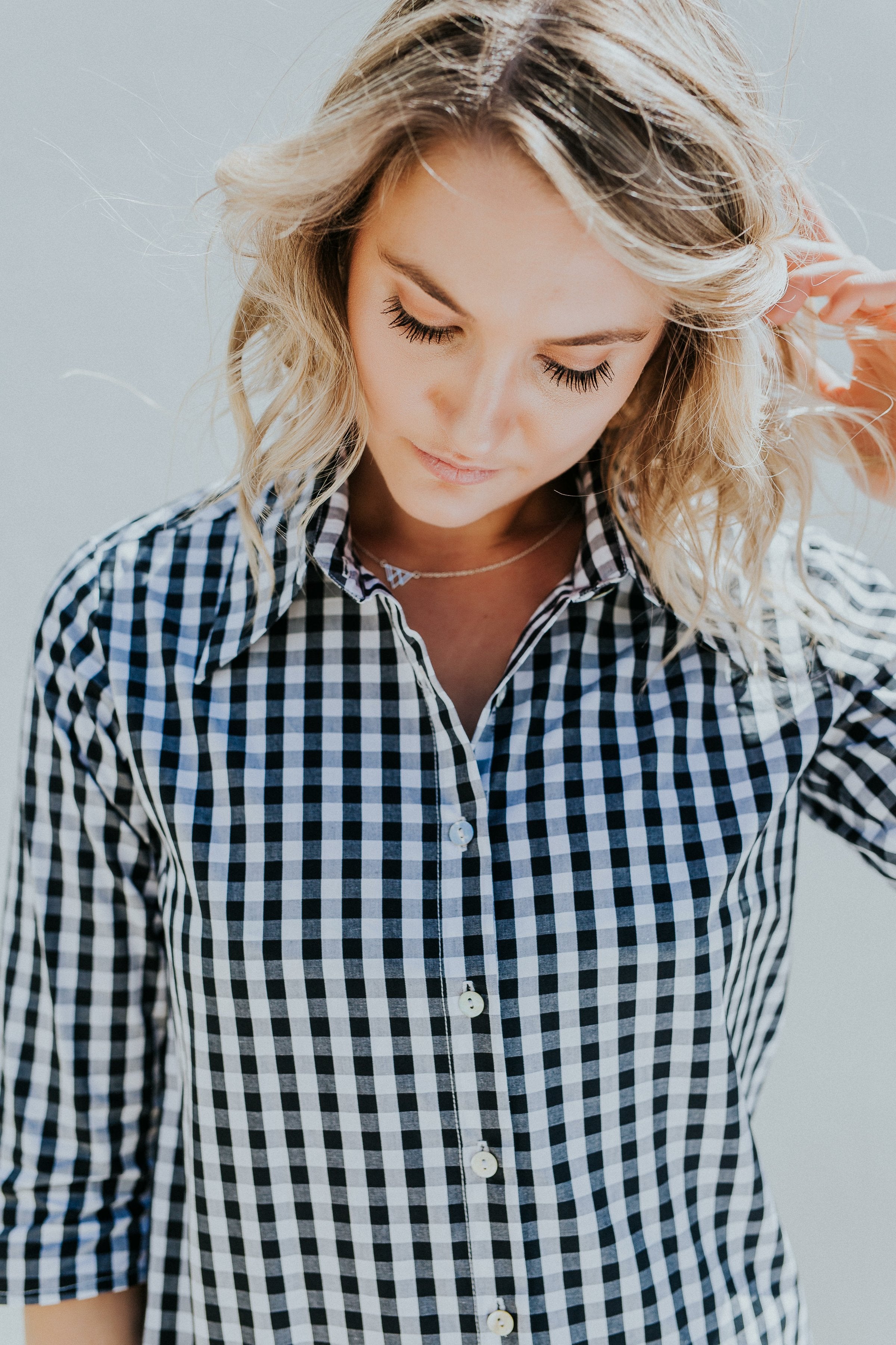 Hamptons Resort Shirt - Check Casual Blouse