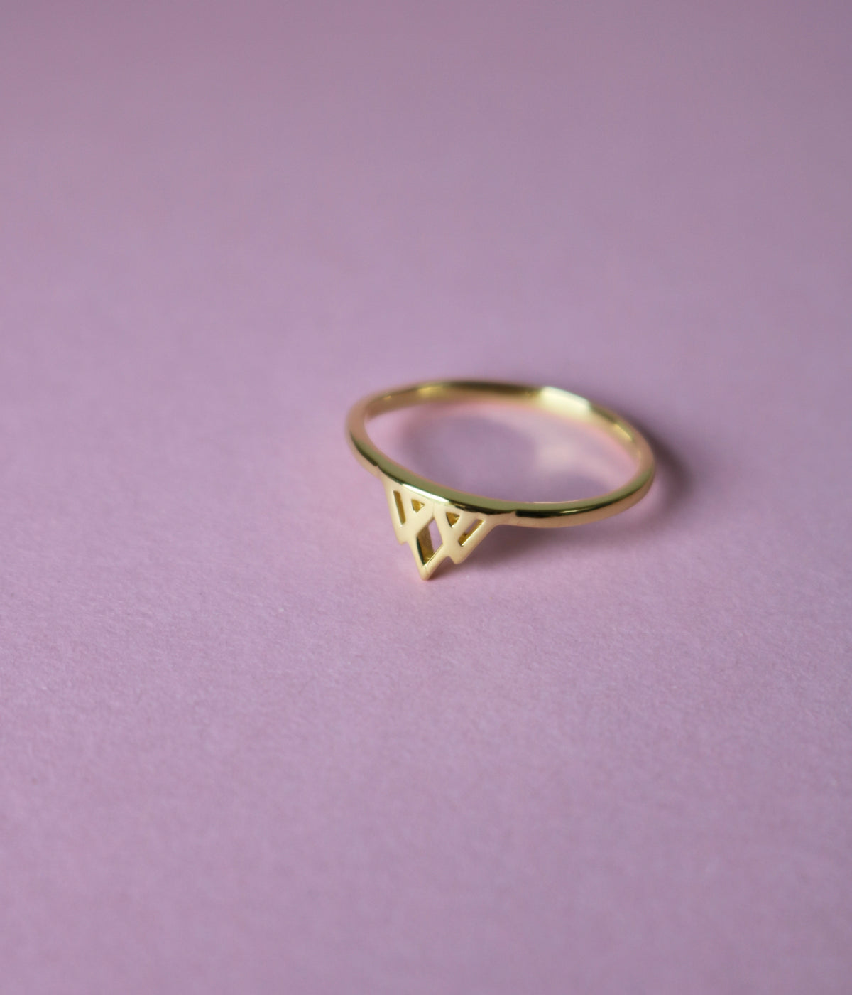 Gold Ring - Collar Cuffs Courage Symbol